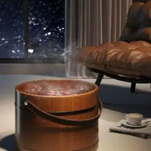 족욕대야 편백나무 족탕기 나무통 발세척 관리 족욕통