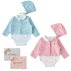 [M밍크뮤D] 26SS 아미엘체리SET바디슈트 2종 택1 가디건보넷 (361706760304) 출산준비물/신생아선물/배내수