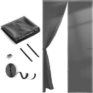 36인치 x 82인치 도어용 마그네틱 단열 도어 커튼 TPU 플라스틱 매트 투명 커버 통풍을 방지하고 따뜻한