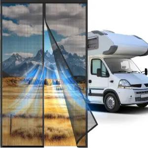 마그네틱 클로저가 있는 하이포 RV 스크린 도어 - 캠핑카 트레일러 모터홈용 33 x80 섬유 유리 메쉬 벌레