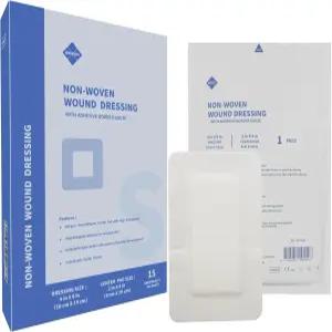 NBLEISHI 멸균 부직포 아일랜드 드레싱 4 X 6 인치 접착식 테두리 거즈 패드가 있는 엑스트라 라지 커버