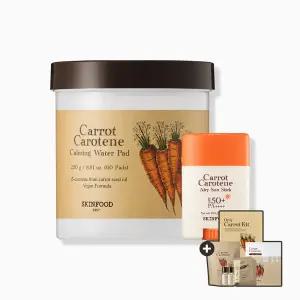 [스킨푸드][당근키트+당근패드30매] 캐롯 카로틴 카밍 워터 패드 60매 + 캐롯 카로틴 에어리 선스틱 SPF 50