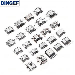 10피스 마이크로 USB 커넥터 24 모델 잭 소켓 MP3 화웨이호환 삼성호환 SMD DIP