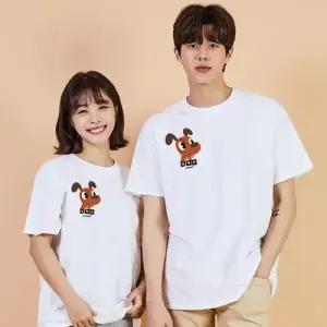 키밍 맨투맨 후드티 개띠 남자흰색티셔츠 여자반팔 WAE07BA