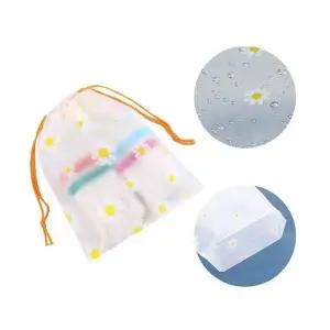 지퍼백 플라워 반투명 파우치 복조리형 16x20 (WFK9GLS)