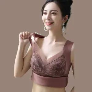 그레테 여성 레이스 소프트 베이비 기모 발열 브라탑