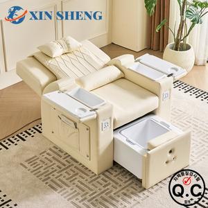 풋스파 마사지 의자, 네일 살롱 소파, 등받이 자동 페디큐어 발 및 가구