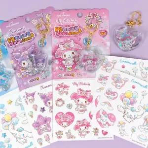 산리오캐릭터즈 듀얼 워터키링 꾸미기스티커 1판 12개
