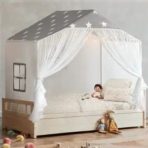 침대 캐노피 어린이 텐트 모기장 캐슬 칸막이