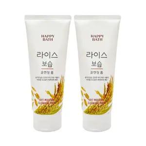 해피바스 라이스 보습 폼 클렌징 클렌징폼 200ml 2개