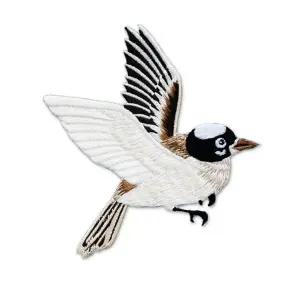 참새 와펜 한복 의류 장식 수선 리폼 자수패치 (WFKAIF6)