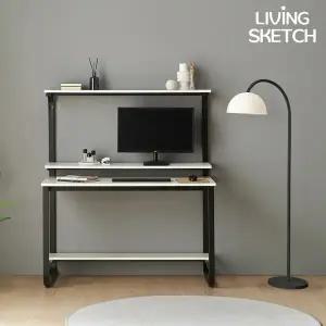 [리빙스케치] 국내제작 옥스퍼드 900 높은 선반형 2단 B타입 책상[착불]E0등급 학생용 컴퓨터