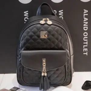 [하프클럽/]여성 소가죽 백팩 빈티지 데일리 태슬 백팩