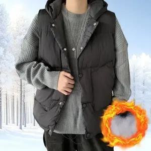 공용 후드 패딩조끼 겨울 조끼 낚시용 베스트 등산용 조끼