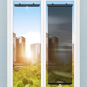 붙이는 흡착 폭좁은 미니 블랙 블라인드 소형 화장실 브라인드 셀프 유리창