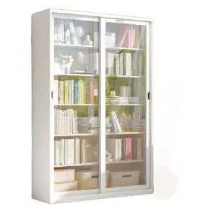 철제 미닫이 수납장 장식장 손잡이 화이트 거실 철재