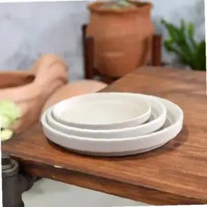 ksr 빈티지 크림화이트 토분화분받침 R16 (내140/외160)