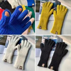 [하프클럽/]골지롱터치장갑 스마트폰터치 손가락 기모 겨울 방한 귀여운 스