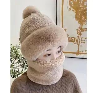 방울 여성 털모자 겨울 두건 넥워머 방한 모자 2in1 겨울모자 방한모자