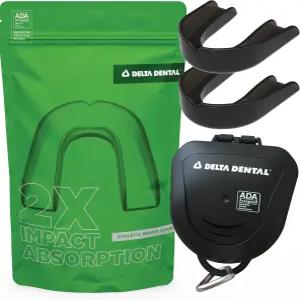 델타 치과 운동 스포츠 마우스 가드 - ADA 승인 접촉 스포츠를 위한 전통적인 가드의 충격 흡수 2배