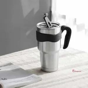 스텐 텀블러 사무실 보냉컵 손잡이 900ml abc776