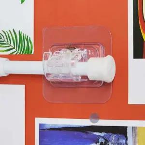 커튼봉브라켓 부착식 무타공 커튼봉걸이 브라켓 접착식 무타공 커튼걸이 수건걸이 부착고리 커튼봉홀더