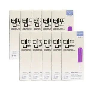 템포 내추럴 순면 탐폰 레귤러 8p X 10팩 생리대대형 템포생리대 체내형생리대 템포 안전생리대