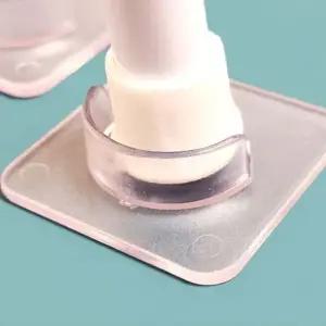 커튼봉브라켓 무타공 점착 봉 걸이 투명 브라켓 점착식 무타공 커튼걸이 수건걸이