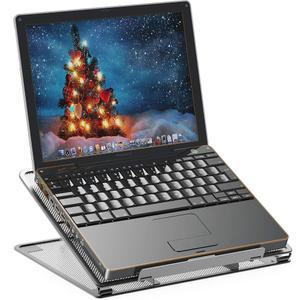 11단계 조절식 통풍 컴퓨터 홀더가 있는 간단한 가정용품 메시 노트북 스탠드, 검은색