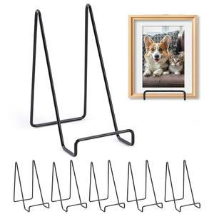 통유얀 6팩 6인치 접시 스탠드 디스플레이, 책 디스플레이 스탠드, 금속판 홀더 디스플레이 스탠드, 작은 이젤 디스플레이, 책, 데스크탑 아트, 이미지, 사진 및 콜라주에 적합합니다