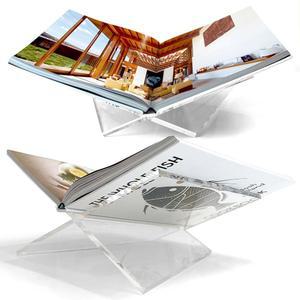 베이스라인 IGR 대형 투명 아크릴 책꽂이, 12.5인치 x 9.5인치 x 5.5 u201D, 아크릴 책꽂이, 요리책 전시 및 읽기를 위한 열린 책꽂이, 미술 책, 성경, 잡지 - 가정 및 사무실