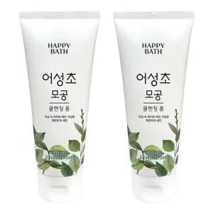 해피바스 어성초 모공 클렌징폼 200ml 2개 피부보습 세안제 폼클렌저