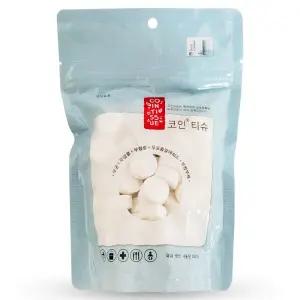 PnT 코인티슈 지퍼100 (2428) 압축티슈 휴대 물티슈 물티슈휴대용 휴대용티슈