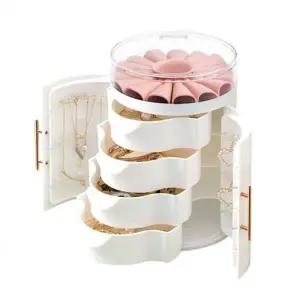 [하프클럽/]보석 쥬얼리 추천 악세서리 5단 꾸안꾸 보관함 화이트