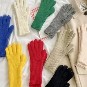 [하프클럽/]여성용 손가락 구멍 장갑 롱 스타일 선물용 겨울