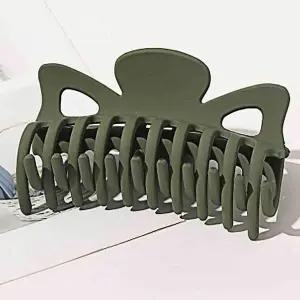 헤어 올리브 빅사이즈 무광 집게핀 올림머리 왕집게핀