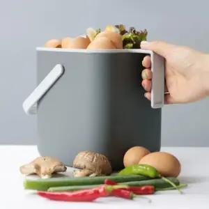 음식물 수거통 가정용 음식물쓰레기통 홀더 수거함 용기 (WFKBJG0)