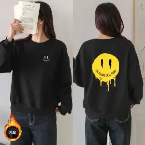 필링 맨투맨 긴팔 BOX 여성 오버핏 티셔츠 (6컬러) 박시핏 빅사이즈