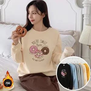 도넛 맨투맨 긴팔 BOX 여성 오버핏 티셔츠 (7컬러) 박시핏 빅사이즈