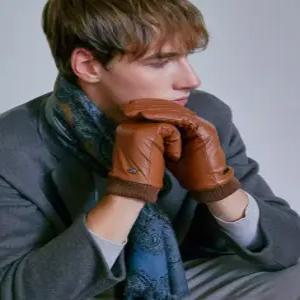 닥스 ACC 카멜 양가죽 니트시보리 스마트폰터치 장갑DCGV5F148