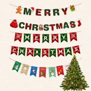 별별창고 메리 크리스마스 레터링 가랜드 겨울 파티용품 소품 가렌더 벽장식