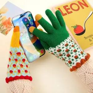 큰손 손가락 장갑 스마트터치 패션 여성 겨울 예쁜 캠핑 방한