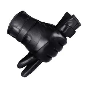 추운 겨울 차가운 바람 PU가죽 방한 오토바이 털장갑 오토바이털장갑