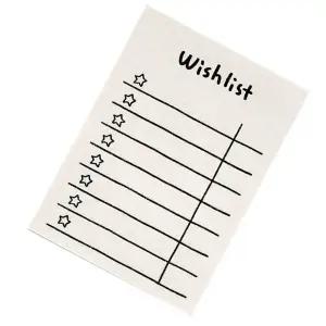 위시리스트 떡메모지 다이어리 꾸미기 다꾸 플래너 체크리스트 메모지 데일리 플랜 비점착 5개