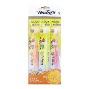 치아요정 니치 칫솔 3개입 어린이용 슬림모