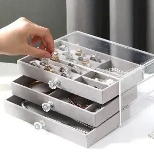 [하프클럽/]주얼리 보관함 3단 악세사리 정리함 보석 수납 서랍형
