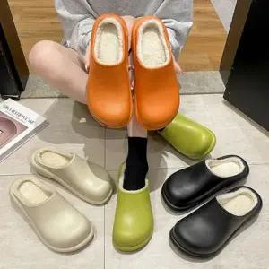 크로스오버 EVA 털슬리퍼 거실화 털 실내화 슬리퍼 여성 남성 겨울