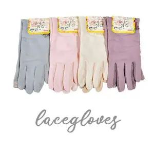 [하프클럽/]메쉬원단 플라워 레이스 장갑 숙녀용 스마트터치 손가락
