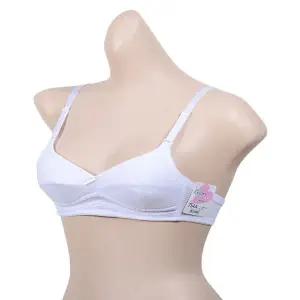 [하프클럽/]스트라이프 디자인 가슴밑 매쉬 밴드 AA컵 주니어 브라