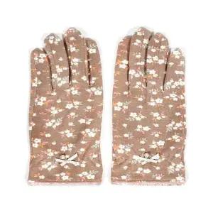 [하프클럽/]여성 장갑 고급 나염 플라워 디자인 포인트